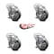 Service Caster 4 Inch Thermoplastic Rubber Wheel Swivel Bolt Hole Caster Set with Brake SCC SCC-BH20S414-TPRB-TLB-4 - alternate 4